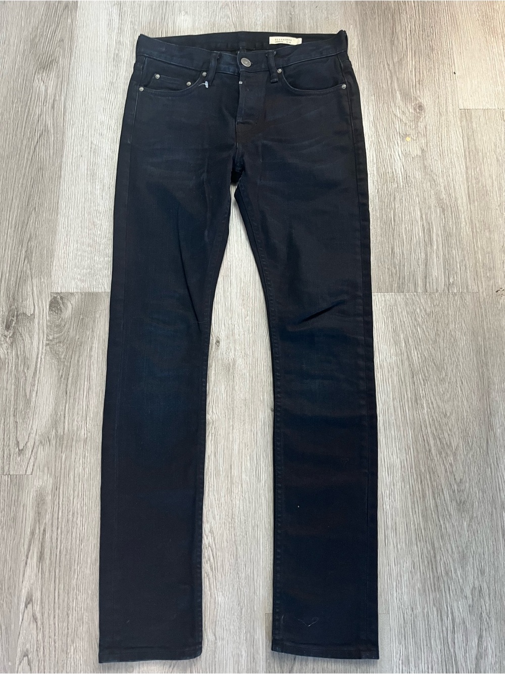 266–AllSaints Men's Skinny Black Jeans